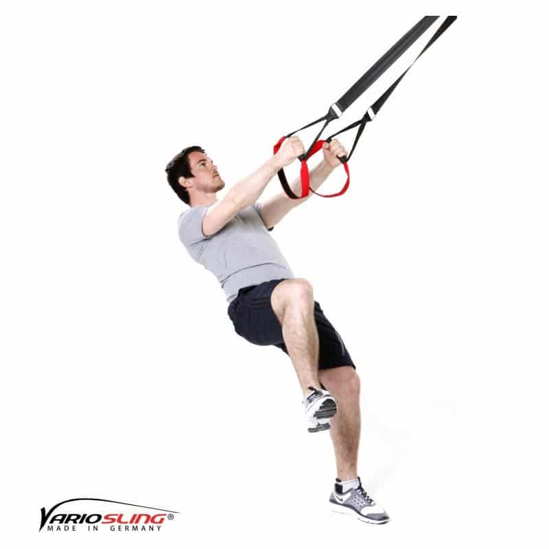 Sling-Trainer-Beinübungen-Einbeinige Kniebeuge mit geradem Kniehub-02