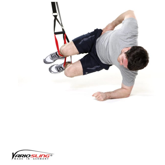 Sling-Trainer Übung - Sidestaby beide Knie anziehen