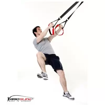 Sling-Trainer Beinübung – Einbeinige Kniebeuge mit seitlichem Kniehub