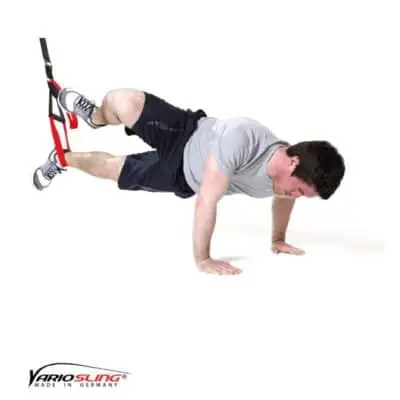 Sling-Trainer Bauchübung -ReCrunch einbeinig mit Rotation